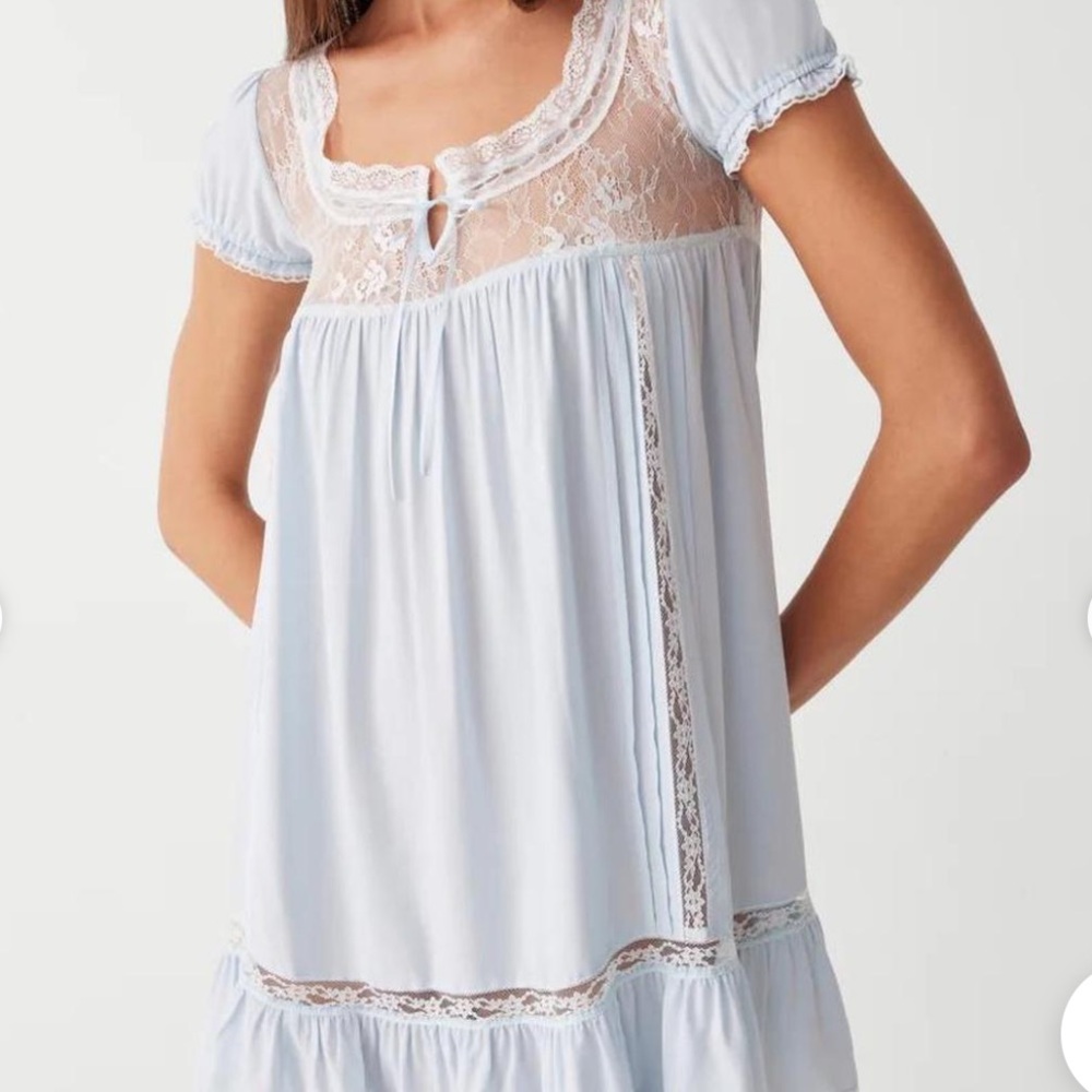 Frankie’s Bikinis Blue Baby Doll Cover Up